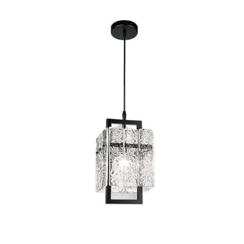Lampă pendul din sticlă, modernă, cu design în valuri de apă pentru dormitor, sufragerie și hol