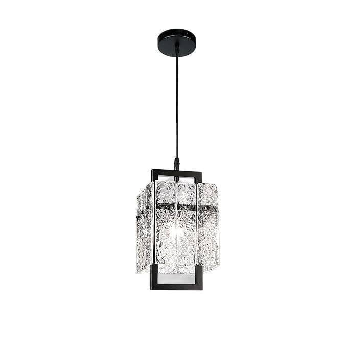 Lampă pendul din sticlă, modernă, cu design în valuri de apă pentru dormitor, sufragerie și hol