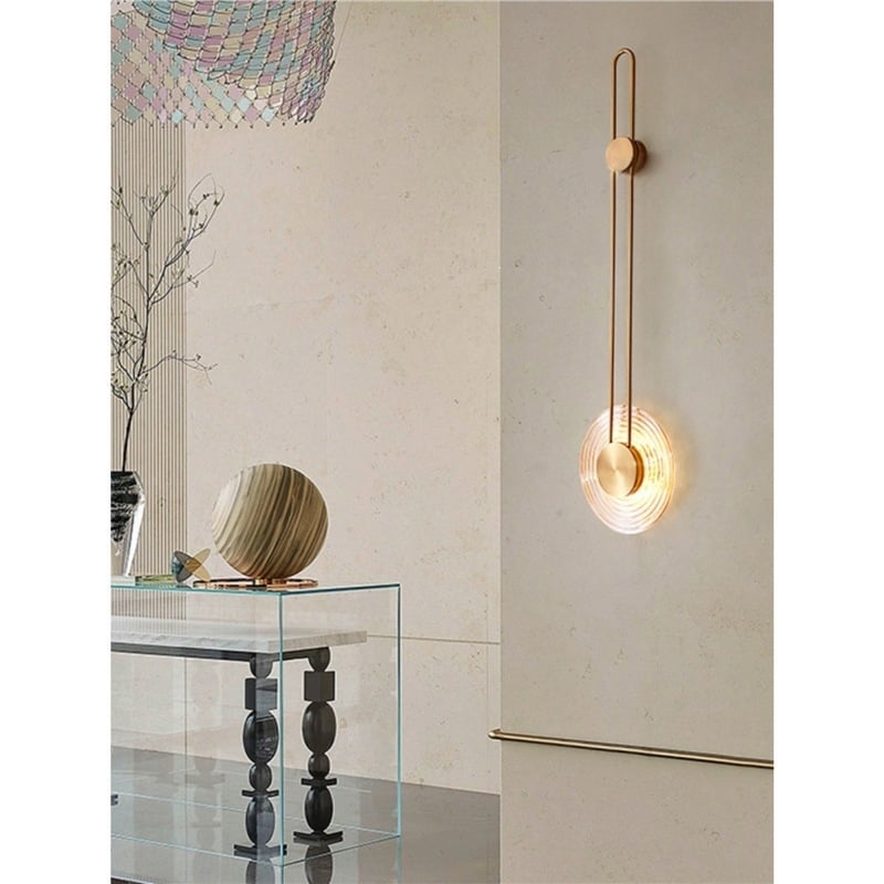 Lampă de perete modernă din sticlă cu braț lung, pentru showroom, sufragerie, perete de fundal nordic, decor pentru vilă și hotel