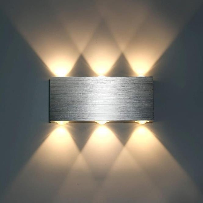 Lampă de perete LED dreptunghiulară, din aluminiu - 2W/4W/6W/8W