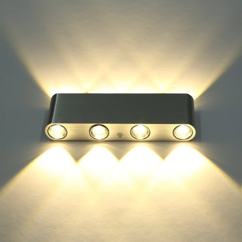 Lampă de perete LED dreptunghiulară, din aluminiu - 2W/4W/6W/8W