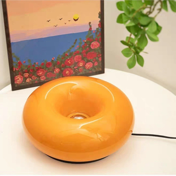 Lampă din sticlă în formă de donut – lampă de noapte, lampă de birou și lampă de perete