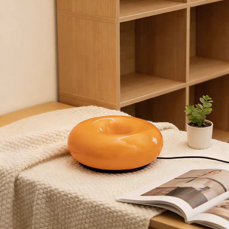 Lampă din sticlă în formă de donut – lampă de noapte, lampă de birou și lampă de perete