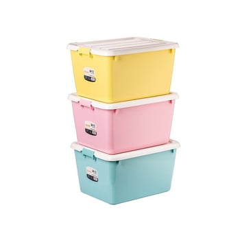 Casetă de depozitare Camellia, din plastic, 50L, pentru haine, dormitor, model C28004