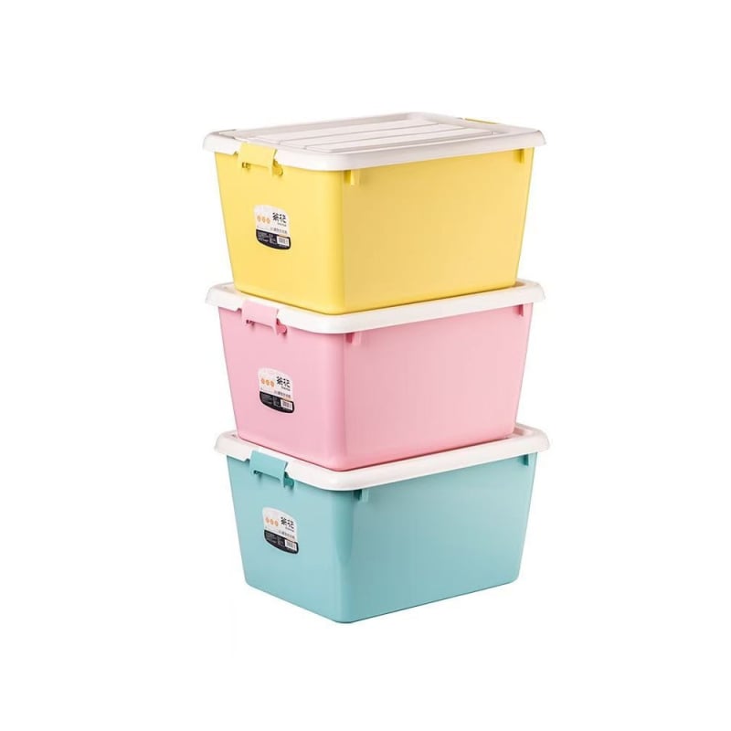 Casetă de depozitare Camellia, din plastic, 50L, pentru haine, dormitor, model C28004