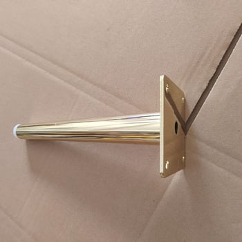 Picioare de canapea aurii, țevi conice, stil modern minimalist, înălțime reglabilă