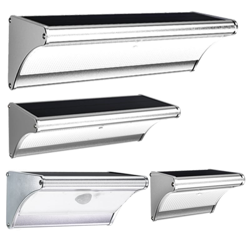Iluminare solară pentru exterior, lampă LED de perete cu senzor, carcasă din aliaj de aluminiu, luminozitate mare
