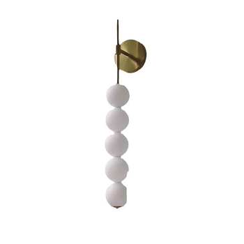 Lampă de perete crem, stil nordic, pentru dormitor și sufragerie, iluminare LED decorativ