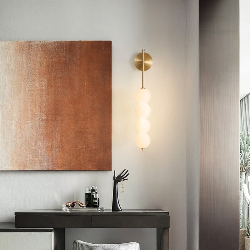 Lampă de perete crem, stil nordic, pentru dormitor și sufragerie, iluminare LED decorativ