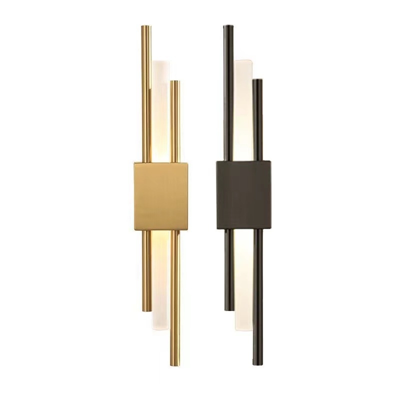 Lampa de perete fără găuri, încărcabilă, lux pentru living, lampă lungă din acril, design minimalist modern