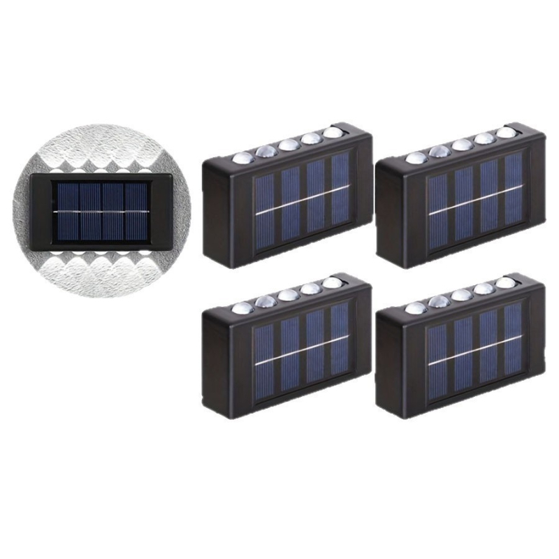 Lampă solară de perete pentru decor exterior, proiecție rezistentă la apă pentru grădină și curte