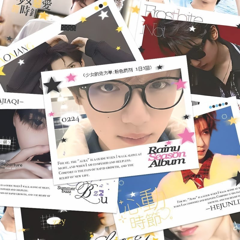 Set de cărți poștale în stil Polaroid cu Ma Jiaqi și Ding Chengxin din TNT Era Youth Group