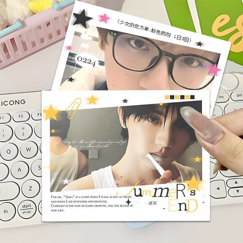 Set de cărți poștale în stil Polaroid cu Ma Jiaqi și Ding Chengxin din TNT Era Youth Group