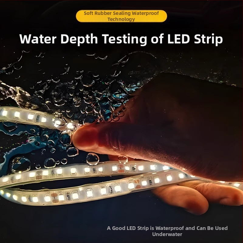LED COB pásik, 24V vonkajší, vodeodolný silikónový, samolepiaci, 5 m, 120 LED diód, 10 W