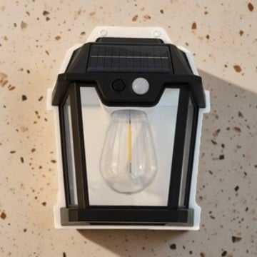Lampă LED solară pentru exterior, cu iluminare pe patru fețe și senzor de mișcare, pentru grădină și curte