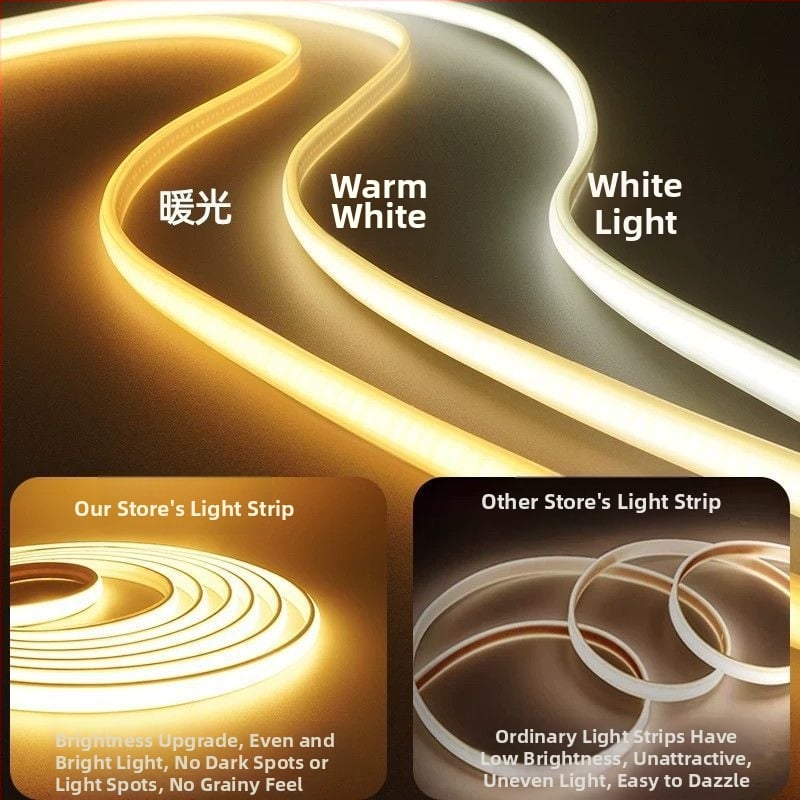 Bandă LED COB 220V, tensiune înaltă – impermeabilă, pentru tavanul sufrageriei și utilizare în exterior