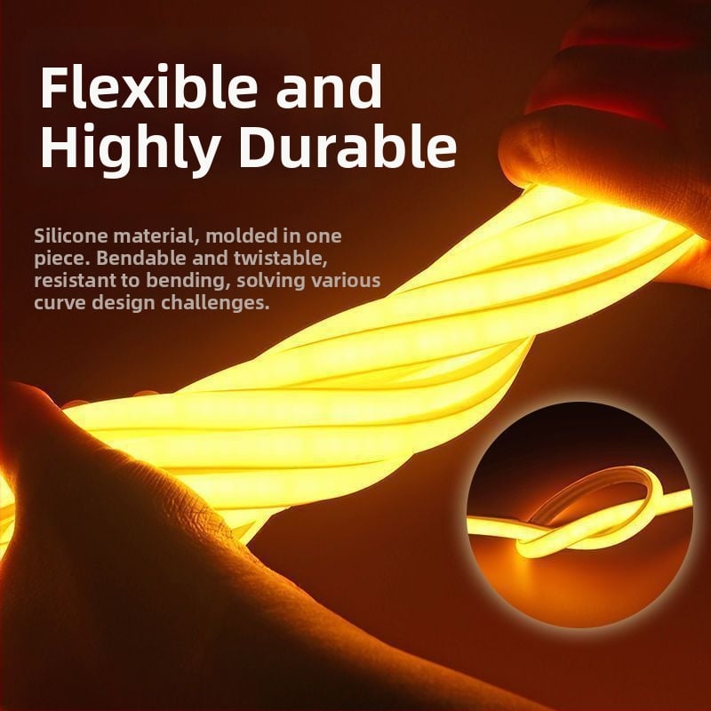 Bandă LED COB 220V, tensiune înaltă – impermeabilă, pentru tavanul sufrageriei și utilizare în exterior