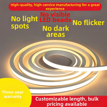 Flexibilný silikónový LED pásik, ohybný zapustený svetelný pásik, 12/24/220 V, IP65, 120 LED diód (2835)