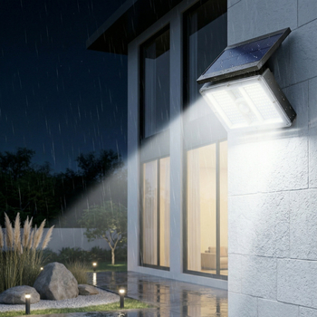 Lumină LED solară cu senzor de mișcare – exterior: grădină, coridor, perete și garaj