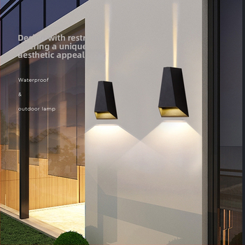 Nástenná LED lampa s hore-dole smerujúcim osvetlením do obývačky, chodby a vonkajšieho schodiska – moderné minimalistické nástenné svietidlo