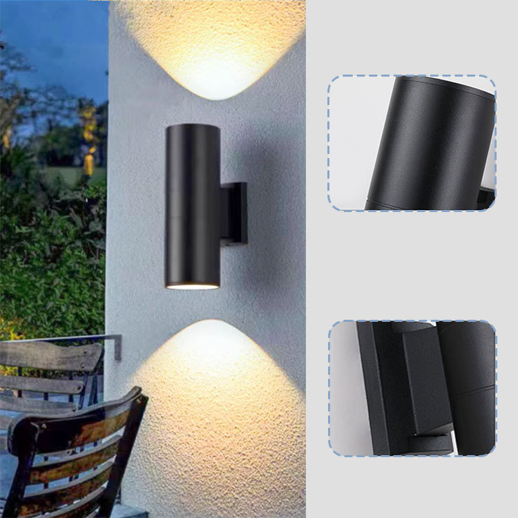 Lampă LED pentru perete exterior, impermeabilă, cu două capete, spot bidirecțional pentru intrarea vilei/hotelului