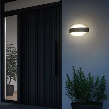 Lampă de perete impermeabilă cu iluminare sus-jos, intensitate înaltă, iluminare ambientală pentru exterior și interior