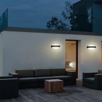 Lampă de perete impermeabilă cu iluminare sus-jos, intensitate înaltă, iluminare ambientală pentru exterior și interior