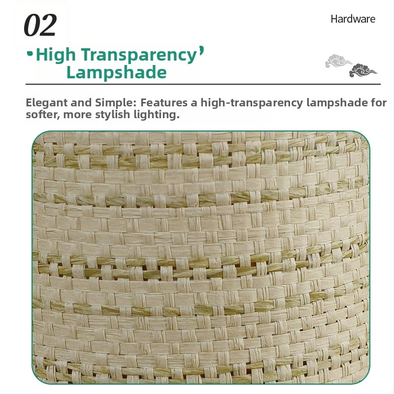 Abajur textil gri pentru lampă de birou și lampă de perete, stil wabi-sabi