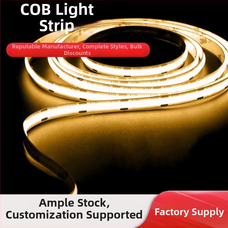 Bandă LED COB pentru sufragerie - autoadezivă din silicon flexibil, montaj pe plafon, 220V, fără driver, iluminare ambientală interioară