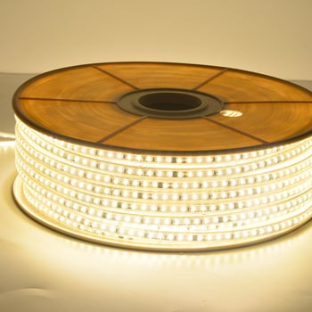 Bandă LED autoadezivă, 220V, LED-uri 2835, reglabilă, pentru interior, neimpermeabilă, fără transformator