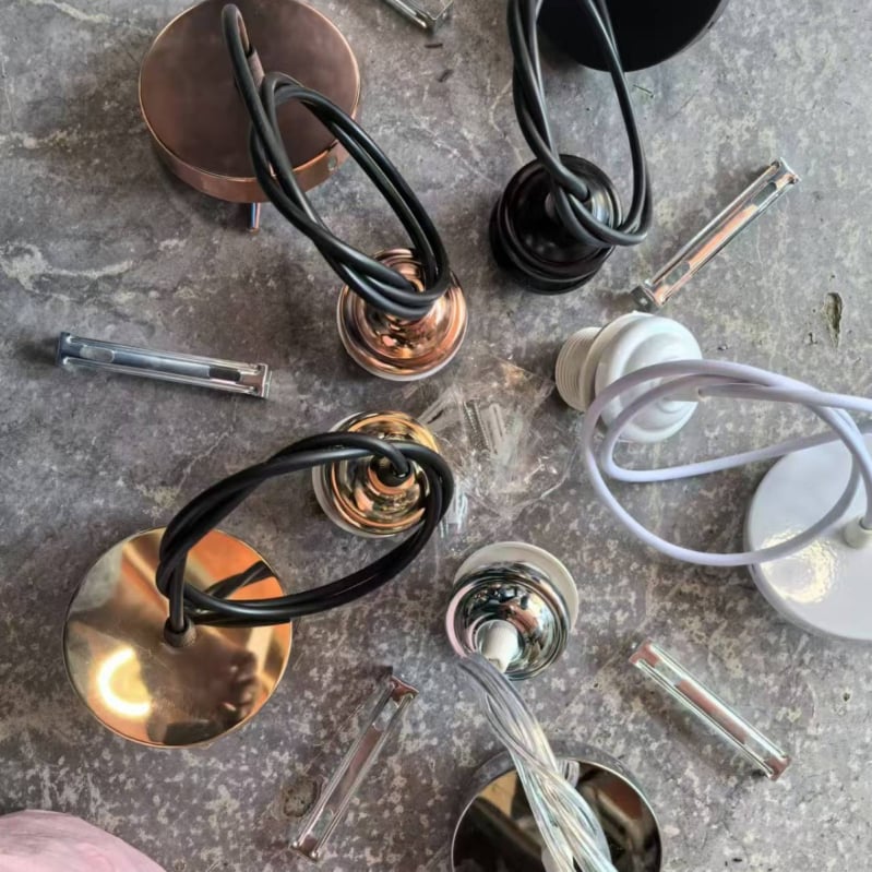 Βάση λαμπτήρα E27 για πολυέλαιο με φανάρι-σκιά, εξάρτημα DIY φωτισμού