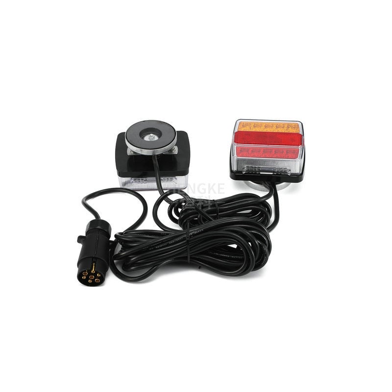EMARK far de stop din plastic, 16 LED, bi-color, cu magnet, kit pentru camioane și remorci, lampă roșu-galben