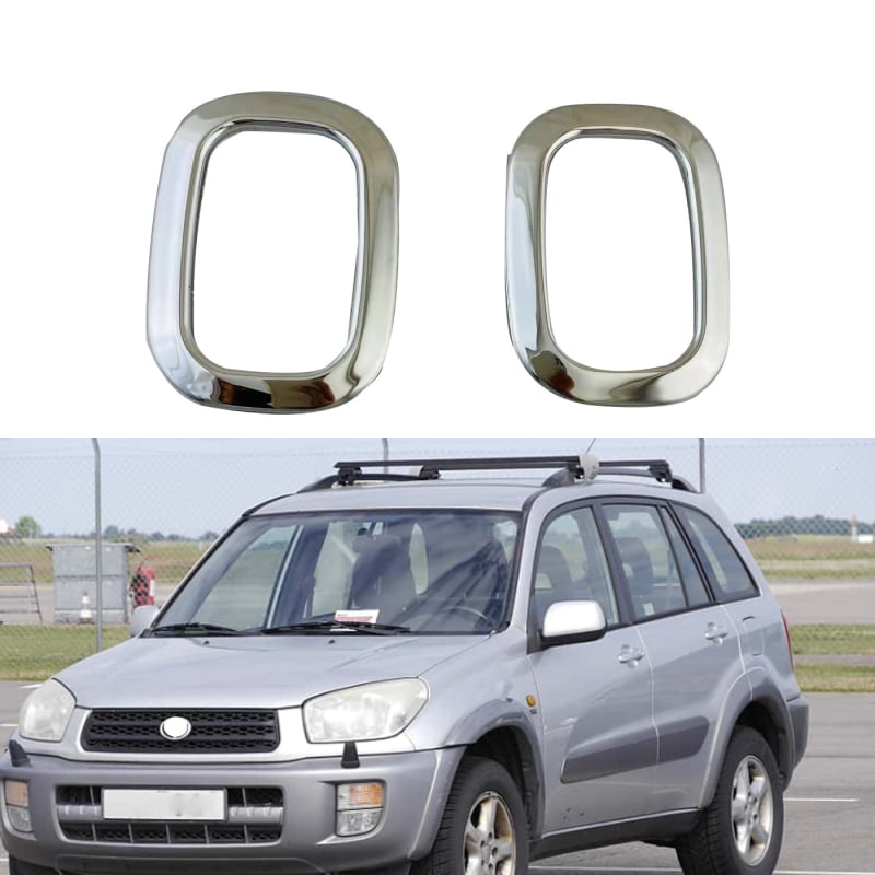 Ramă și capac pentru lumina laterală Toyota RAV4 Vios, 03-07, ABS, argintiu electroplatinat