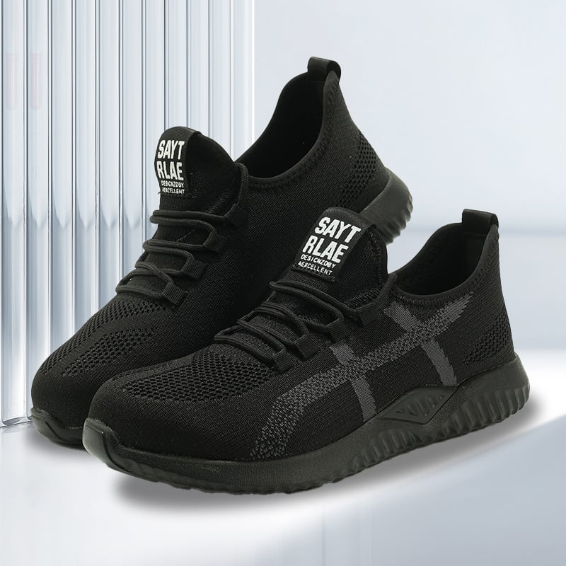 Pantofi de protecție pentru bărbați, Flyknit, cu protecție anti-perforație și anti-șoc, talpă moale, durabili, antiderapante, respirabili, ușori