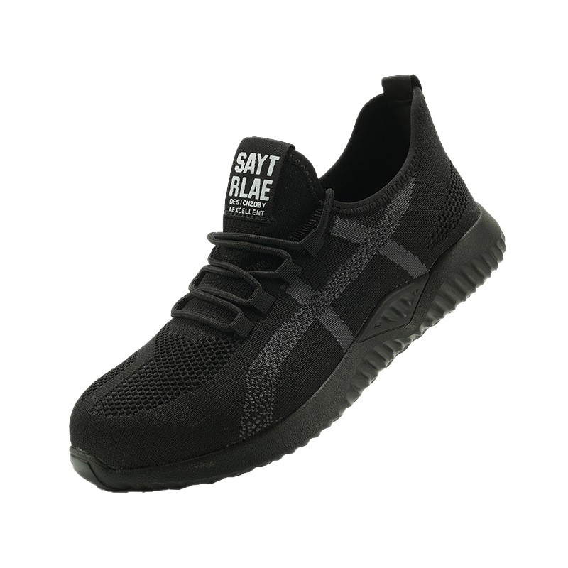 Pantofi de protecție pentru bărbați, Flyknit, cu protecție anti-perforație și anti-șoc, talpă moale, durabili, antiderapante, respirabili, ușori