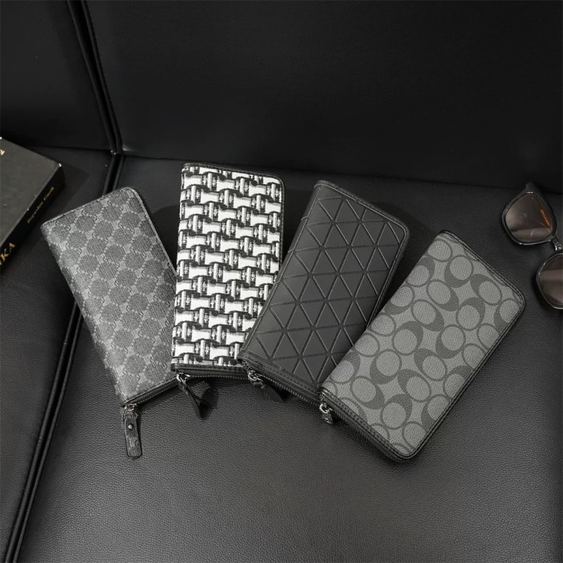 Portofel bărbat personalizat cu fermoar, stil clutch