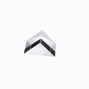 Prismă unghi drept 90° cu strat reflectorizant, 10 mm, pentru experimente optice și prelucrarea lentilelor