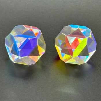 Colector solar polihedral cu 14 fețe, prismă de cristal și sticlă optic antiamprentă