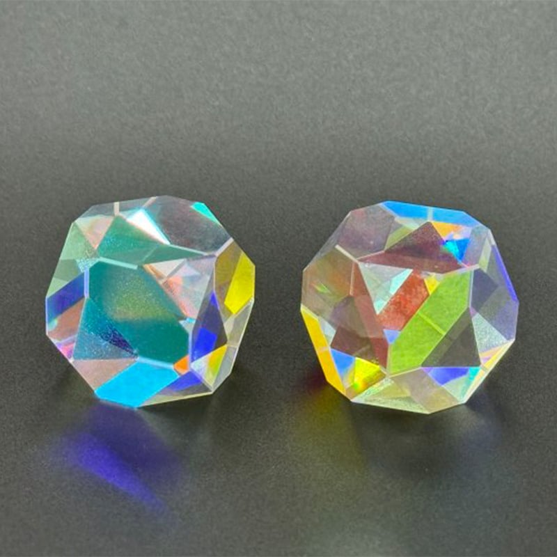Colector solar polihedral cu 14 fețe, prismă de cristal și sticlă optic antiamprentă