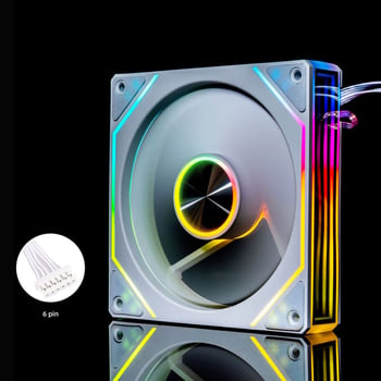 Ventilator pentru carcasă Prism a 9-a generație Pro ARGB, lentilă cu model CD, sincronizare iluminare, control PWM al temperaturii, funcționare silențioasă