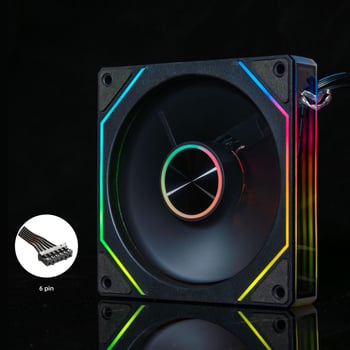 Ventilator pentru carcasă Prism a 9-a generație Pro ARGB, lentilă cu model CD, sincronizare iluminare, control PWM al temperaturii, funcționare silențioasă
