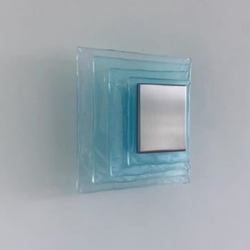 Lampa de perete Bauhaus Mazzega Murano cu valuri de apă – model designer pentru hol, intrare, noptiere și iluminare ambientală