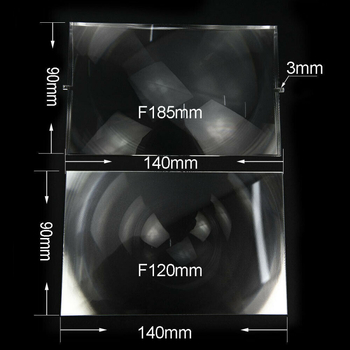Lentilă Fresnelă pentru proiector, 90×140 mm, imagine clară, luminozitate înaltă, experiment optic