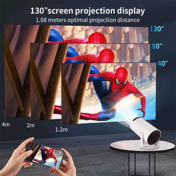 Proiector HY300 pentru casă, 1080p, luminozitate 120, proiecție până la 200 inci