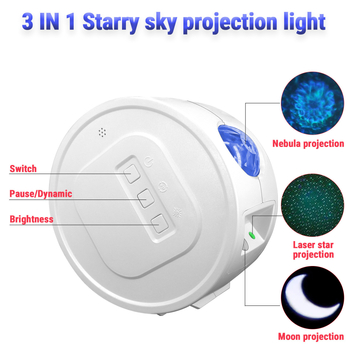 Proiector LED cu cer înstelat și difuzor Bluetooth, lampă ambientală fără fir