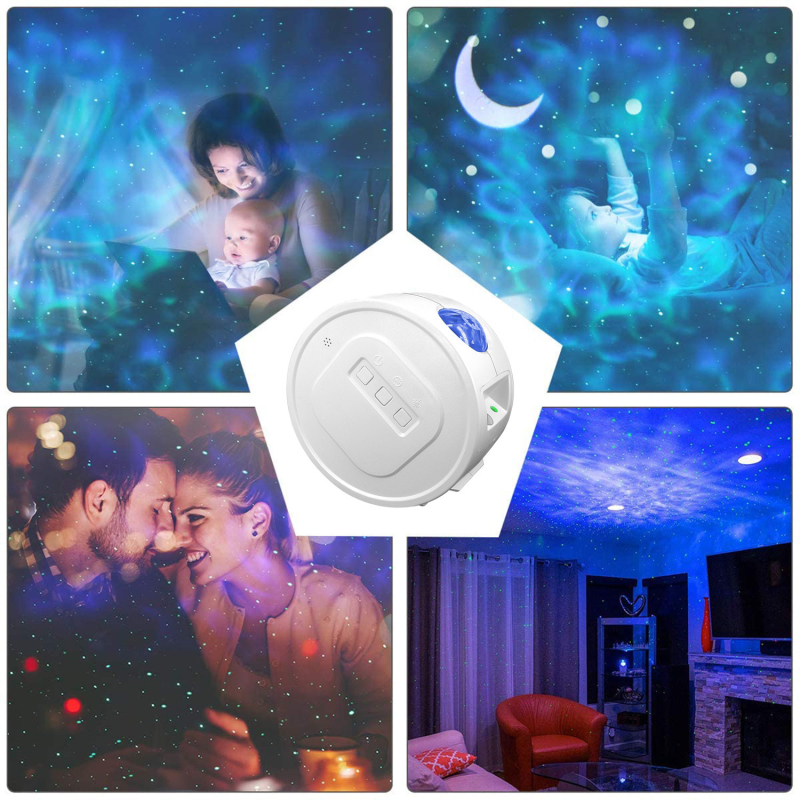 Proiector LED cu cer înstelat și difuzor Bluetooth, lampă ambientală fără fir