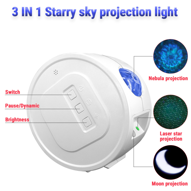 Proiector LED cu cer înstelat și difuzor Bluetooth, lampă ambientală fără fir