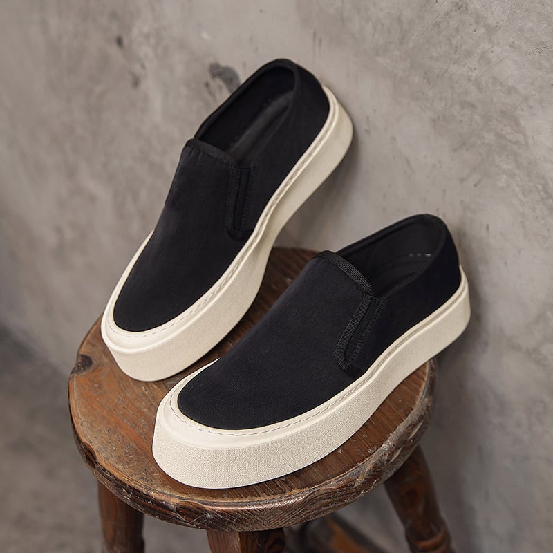 Loafers cu talpă groasă pentru creșterea înălțimii, slip-on, respirabile, pantofi casual pentru primăvară și toamnă