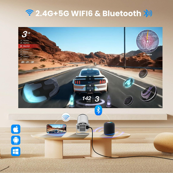 HY300 Mini Proiector pentru Acasă și Exterior — Proiector LCD Portabil HD