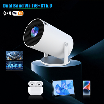 HY300PRO Proiector portabil pentru uz casnic 1080P cu Wi‑Fi și Bluetooth